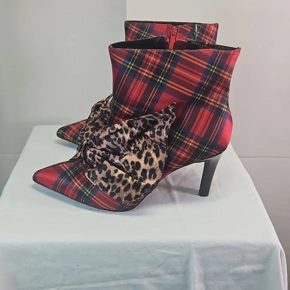Plaid and Leopard Print Women's Shoes - Picture 4 of 15